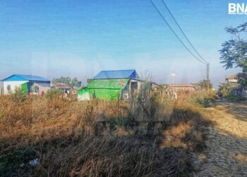 (ဓာတ်ပုံ - ရန်ကုန်မှာ စစ်ဘေးရှောင်တွေငှားရမ်းနေတဲ့နေရာကိုတွေ့ရပုံ / BNA)