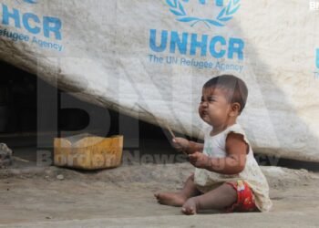 (ဓာတ်ပုံ - စစ်ဘေးရှောင်ကလေးတဦး / BNA)