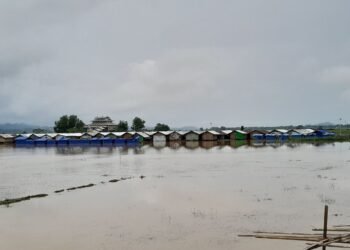 (ဓာတ်ပုံ - ကျောက်တော်မြို့နယ်ချောင်ညောင်းကျေးရွာနဲ့စစ်ဘေးရှောင်စခန်း / BNA)