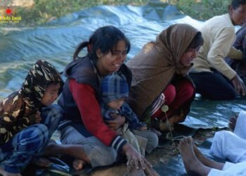 ပုံစာ - မြောက်ဦးမြို့နယ်၊ရမ်းချောင်းအနီးရှိ ပြီးခဲ့တဲ့ ဇွန်နဝါရီလ ၁၈ ရက်နေ့က စစ်သုံ့ပန်းမိသားစုဝင်တွေကို စစ်တပ်ကလေကြောင်းတိုက်ခိုက်လို့ သေဆုံးသွားသူတွေ / AA