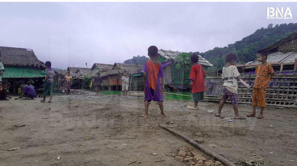 (ဓာတ်ပုံ - ကျောက်တော်မြို့နယ်ကစစ်ဘေးရှောင်စခန်းတခု / BNA)