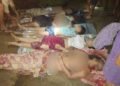 ဓာတ်ပုံ - ဂွမြို့နယ်၊ကိုင်းခုံကျေးရွာနဲ့ကျိန္တလီမြို့ကို သြဂုတ်လ ၁၄ ရက်နေ့က စစ်တပ်လေကြောင်းတိုက်ခိုက်လို့ အစုလိုက်အပြုံလိုက်သေဆုံးခဲ့ရတဲ့ အမျိုးသမီးတွေ(အာရက္ခတပ်တော်)