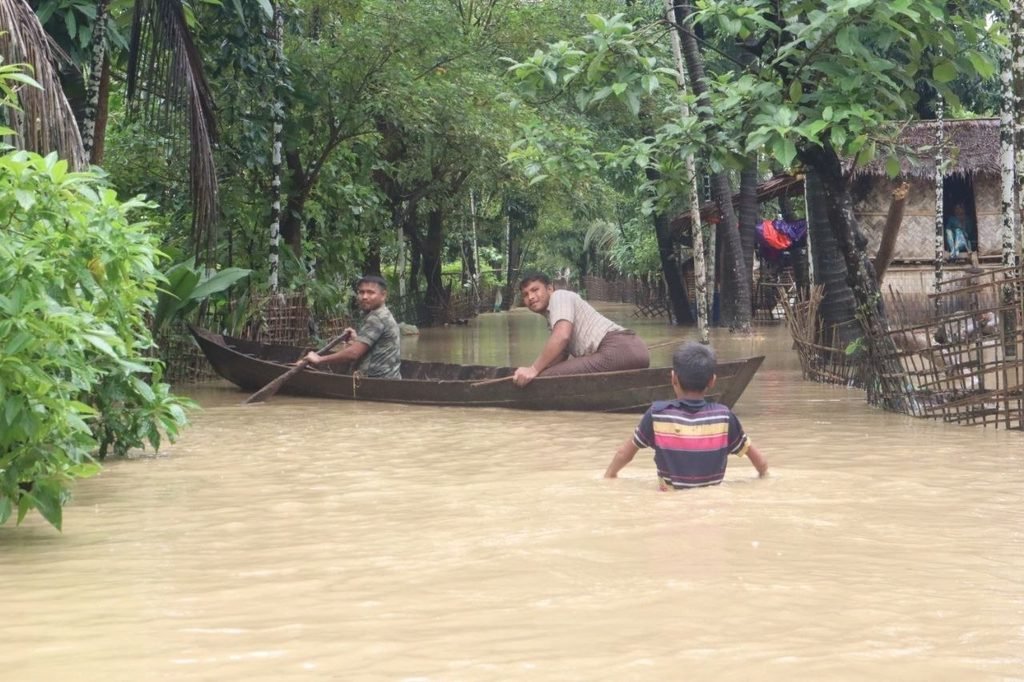 (ဓာတ်ပုံ-အာရက္ခဒေသမှာ ဒီနှစ်မိုးရာသီရေကြီးနေပုံ/ပေးပို့)
