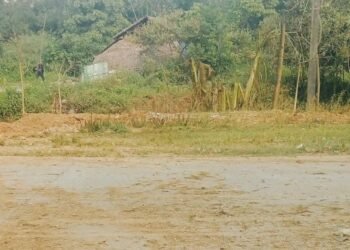 (ဓာတ်ပုံ - အဲဒီပုဏ္ဏားကျွန်းမြို့နယ်၊ပန်းနီလာကျေးရွာအနီးကျရောက်ခဲ့တဲ့နေရာ/ပေးပို့)