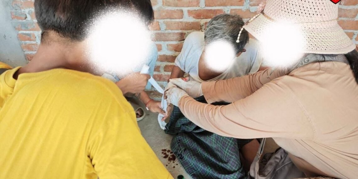 ​ဓာတ်ပုံ- ရွှေဘိုမြို့နယ် ပြည်သူ့ကာကွယ်ရေးအဖွဲ့